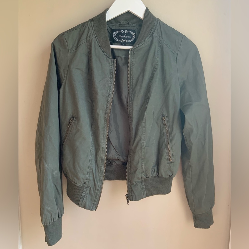 Olive Green Bomber Jacket